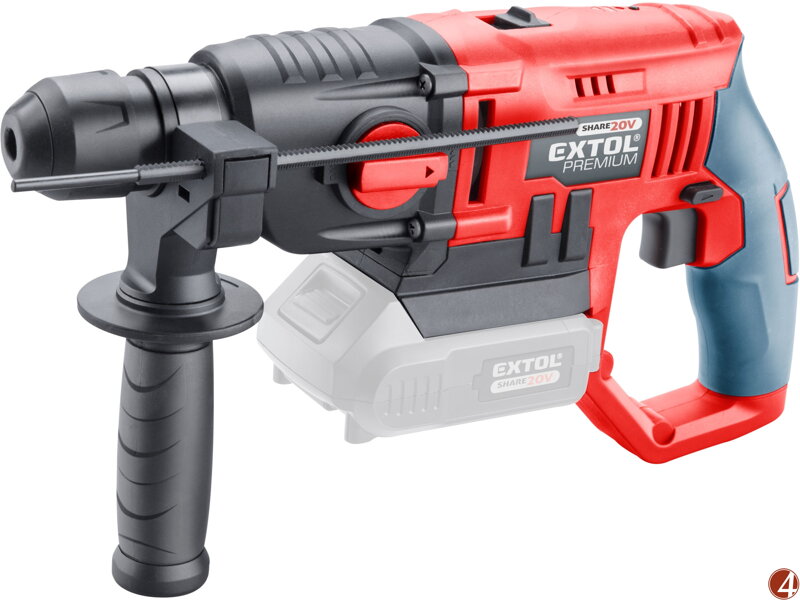 Kladivo vrtací aku SHARE20V, 1,2J, SDS plus, 20V Li-ion, bez baterie a nabíječky Kladivo vrtací aku SHARE20V, 1,2J, SDS plus, 20V Li-ion, bez baterie a nabíječky