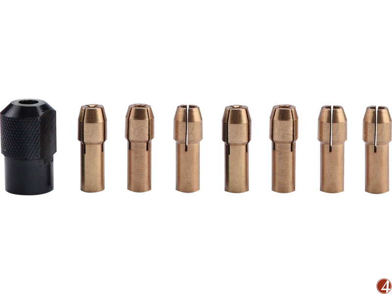 Kleštiny, sada 8ks, ⌀1-1,6-2-2,3-3-2x3,2mm, hlavice M8x0,75 Kleštiny, sada 8ks, ⌀1-1,6-2-2,3-3-2x3,2mm, hlavice M8x0,75
