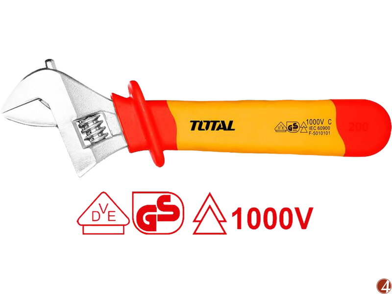 Klíč elektrikářský nastavitelný, 250mm, 1000V, industrial Klíč elektrikářský nastavitelný, 250mm, 1000V, industrial