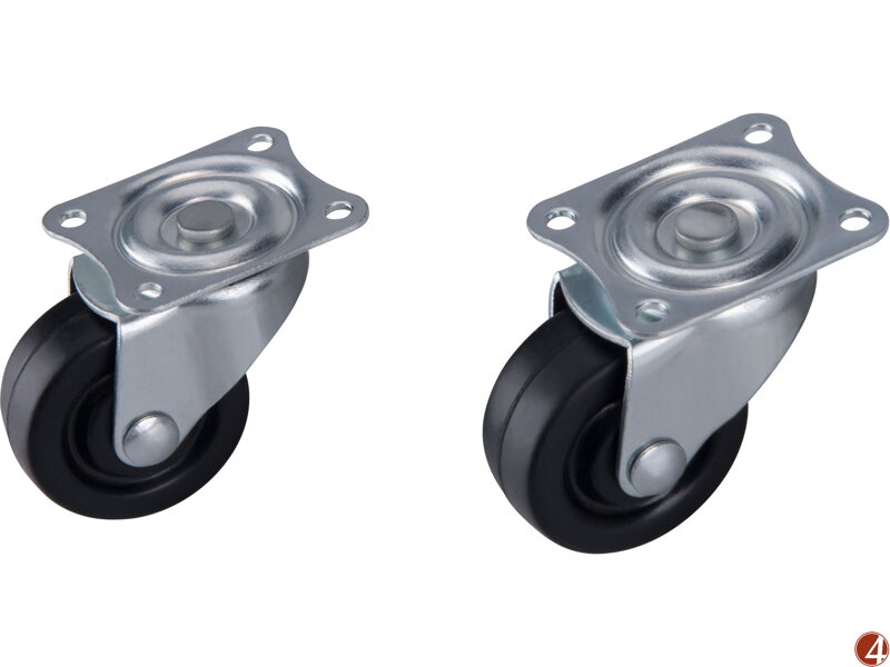 Kolečka otočná z tvrdé pryže, sada 2ks, průměr 40mm Kolečka otočná z tvrdé pryže, sada 2ks, průměr 40mm