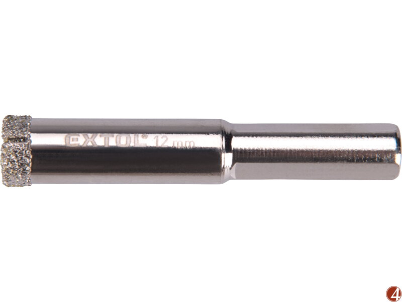 Korunka vykružovací diamantová na sklo a keramiku, O 12mm Korunka vykružovací diamantová na sklo a keramiku, O 12mm