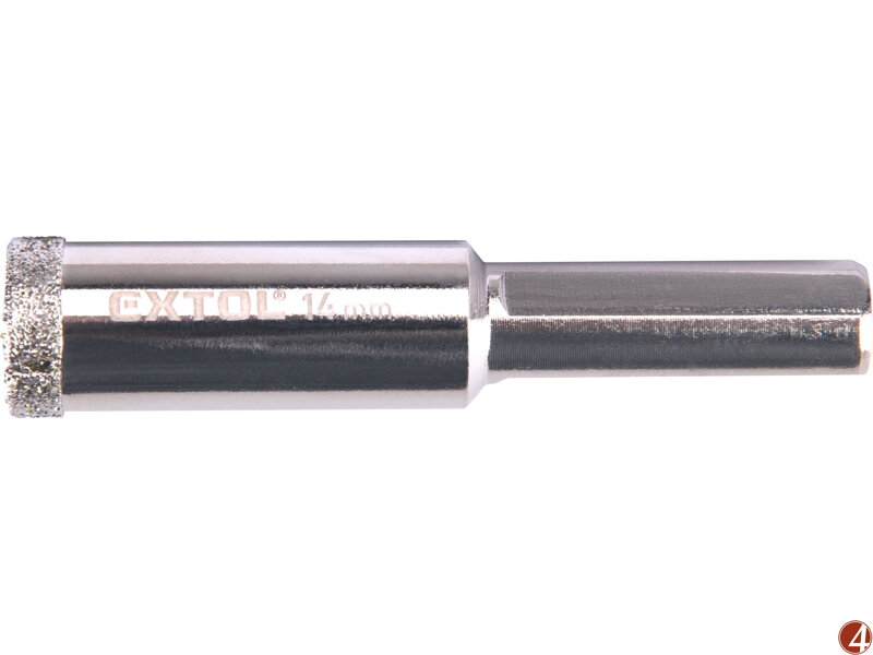 Korunka vykružovací diamantová na sklo a keramiku, O 14mm Korunka vykružovací diamantová na sklo a keramiku, O 14mm