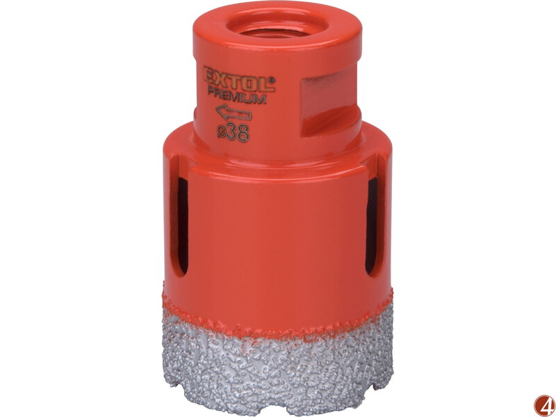 Korunka vykružovací diamantová, O 38mm, závit M14 Korunka vykružovací diamantová, O 38mm, závit M14