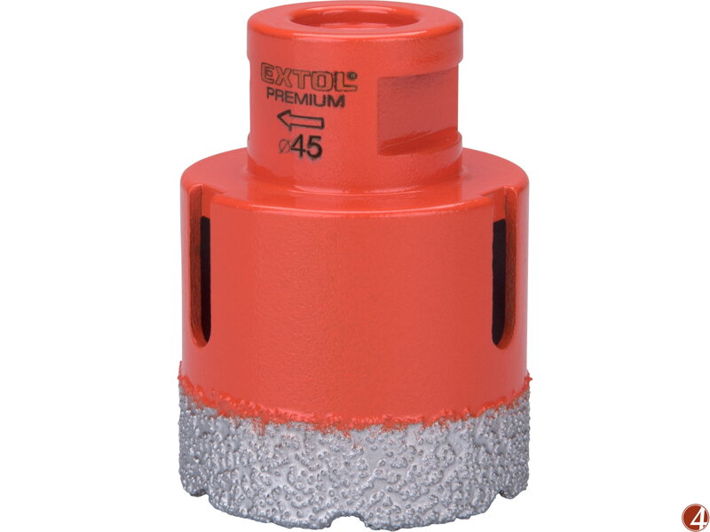 Korunka vykružovací diamantová, O 45mm, závit M14 Korunka vykružovací diamantová, O 45mm, závit M14