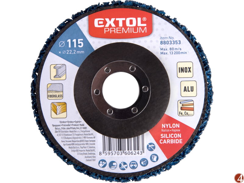 Kotouč brusný nylonový, O115x14mm, nylon/abrazivo SiC Kotouč brusný nylonový, O115x14mm, nylon/abrazivo SiC