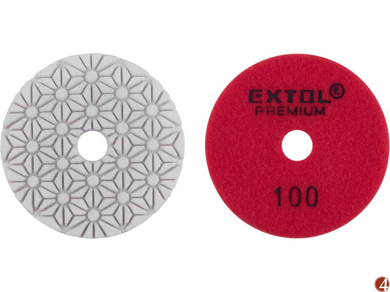Kotouč diamantový leštící na suchý zip, O100mm, P100