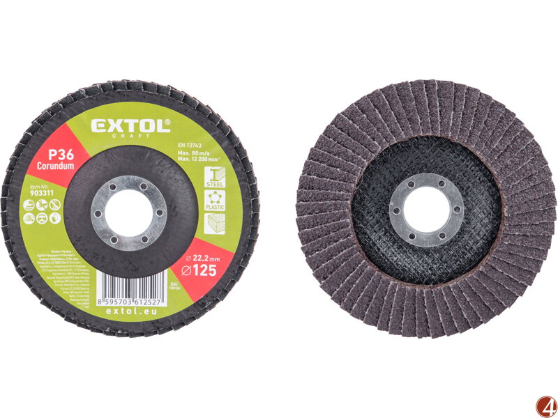 Kotouč lamelový šikmý korundový, O125mm, P36