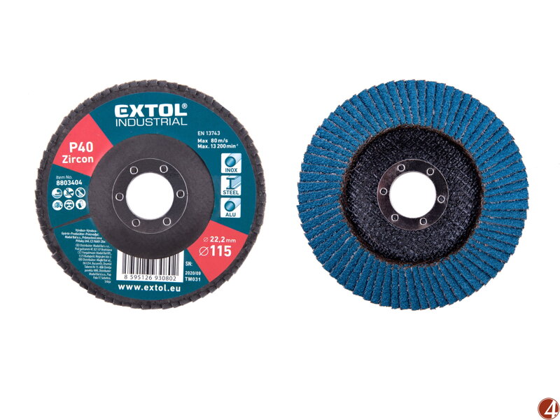 Kotouč lamelový šikmý zirkonový, P40, O 115mm Kotouč lamelový šikmý zirkonový, P40, O 115mm