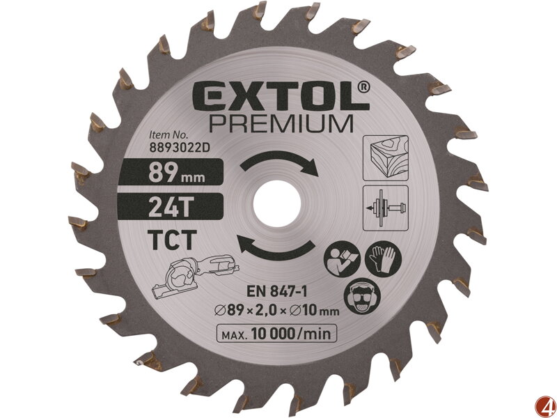 Kotouč pilový s SK plátky, ⌀89×2,0×10mm, 24T Kotouč pilový s SK plátky, ⌀89×2,0×10mm, 24T