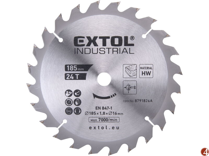 Kotouč pilový s SK plátky, 185x1,8x16mm, 24T Kotouč pilový s SK plátky, 185x1,8x16mm, 24T