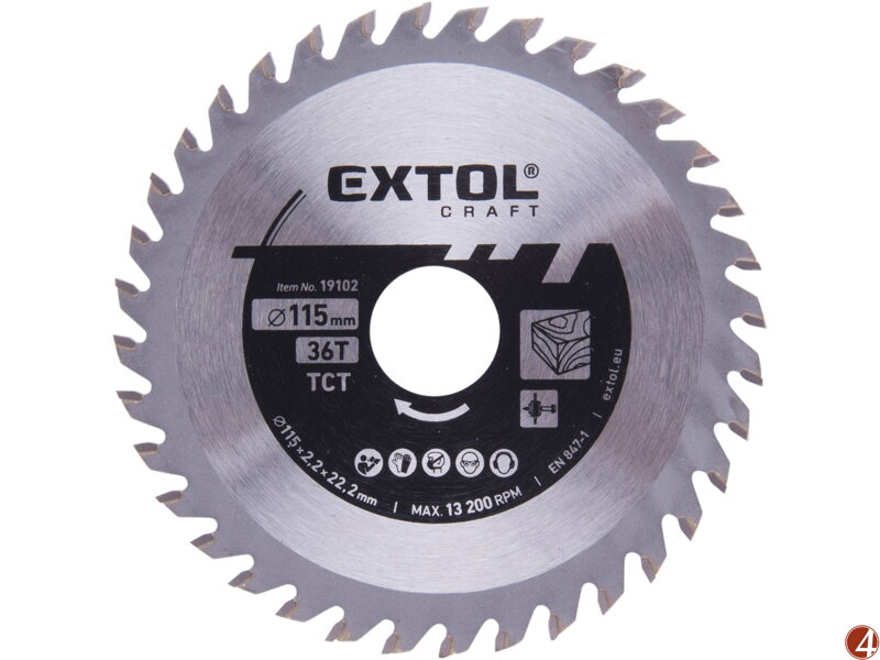 Kotouč pilový s SK plátky, O 115x2,2x22,2mm, 36T Kotouč pilový s SK plátky, O 115x2,2x22,2mm, 36T
