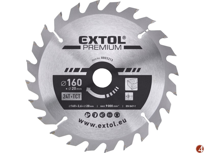 Kotouč pilový s SK plátky, O 160x2,6x20mm, 24T Kotouč pilový s SK plátky, O 160x2,6x20mm, 24T