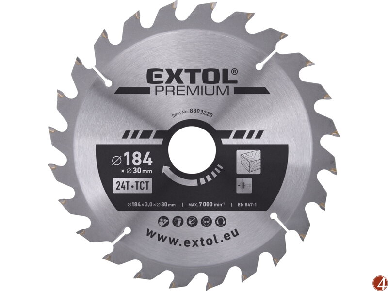 Kotouč pilový s SK plátky, O 184x3,0x30mm, 24T Kotouč pilový s SK plátky, O 184x3,0x30mm, 24T