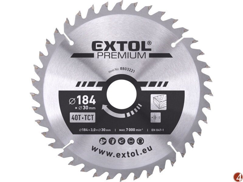 Kotouč pilový s SK plátky, O 184x3,0x30mm, 40T Kotouč pilový s SK plátky, O 184x3,0x30mm, 40T