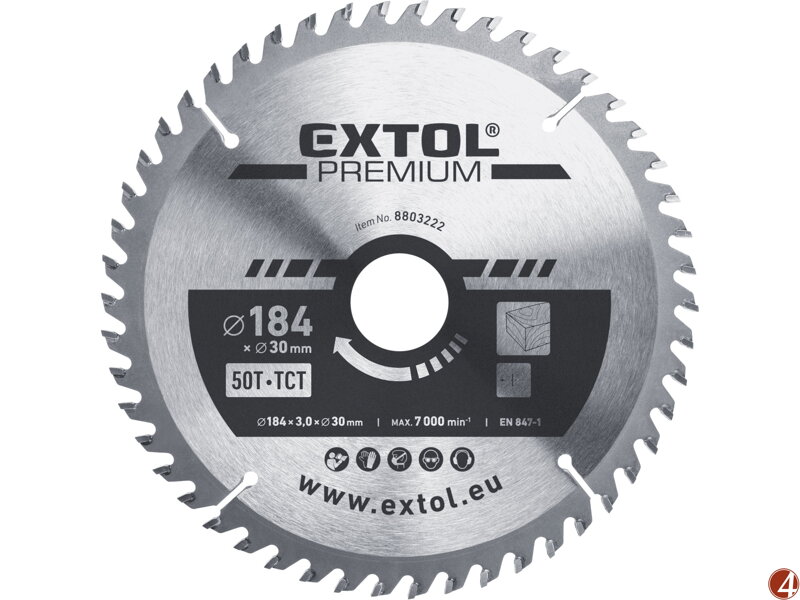 Kotouč pilový s SK plátky, O 184x3,0x30mm, 50T Kotouč pilový s SK plátky, O 184x3,0x30mm, 50T