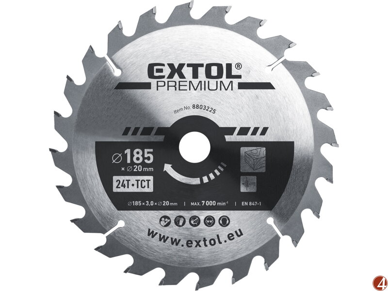 Kotouč pilový s SK plátky, O 185x3,0x20mm, 24T Kotouč pilový s SK plátky, O 185x3,0x20mm, 24T