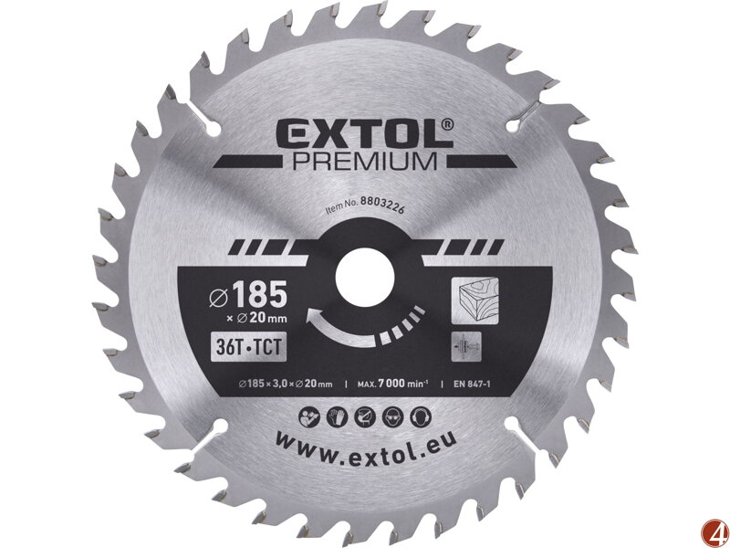Kotouč pilový s SK plátky, O 185x3,0x20mm, 36T Kotouč pilový s SK plátky, O 185x3,0x20mm, 36T