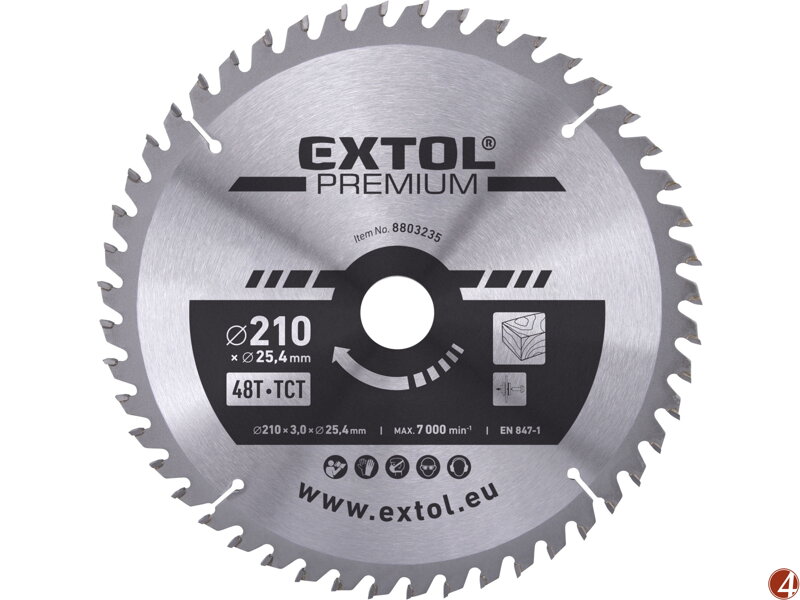 Kotouč pilový s SK plátky, O 210x3,0x25,4mm, 48T Kotouč pilový s SK plátky, O 210x3,0x25,4mm, 48T