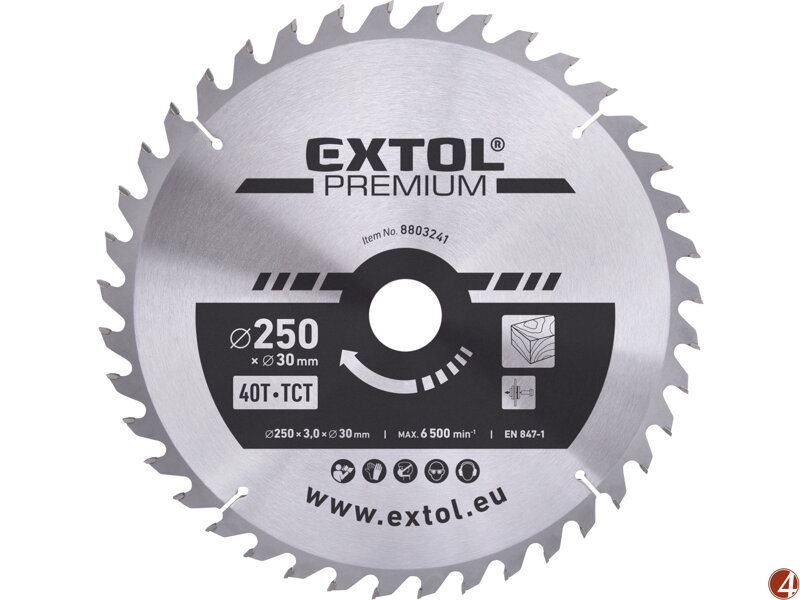 Kotouč pilový s SK plátky, O 250x3,0x30mm, 40T Kotouč pilový s SK plátky, O 250x3,0x30mm, 40T