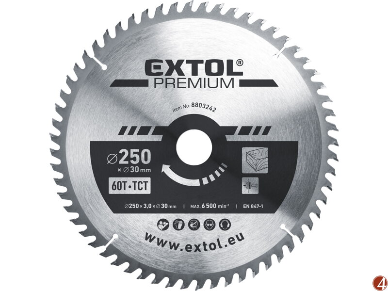 Kotouč pilový s SK plátky, O 250x3,0x30mm, 60T Kotouč pilový s SK plátky, O 250x3,0x30mm, 60T