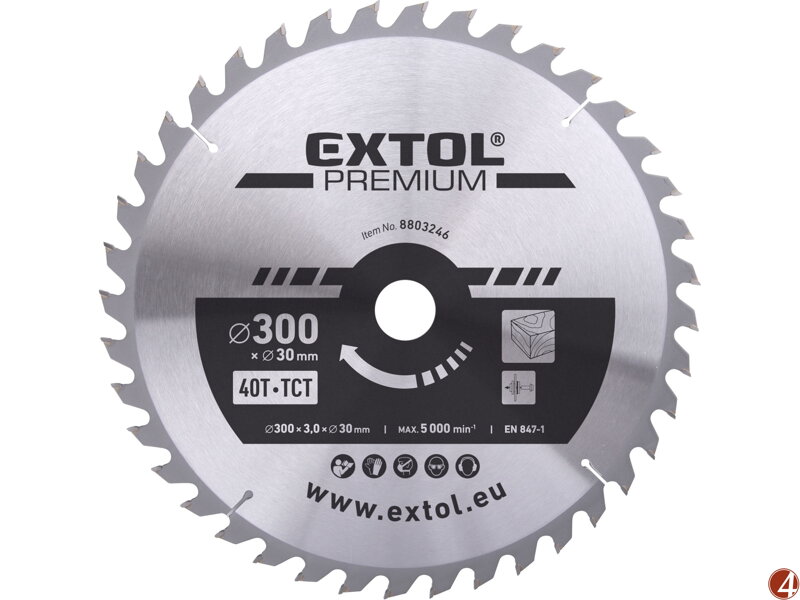 Kotouč pilový s SK plátky, O 300x3,0x30mm, 40T Kotouč pilový s SK plátky, O 300x3,0x30mm, 40T