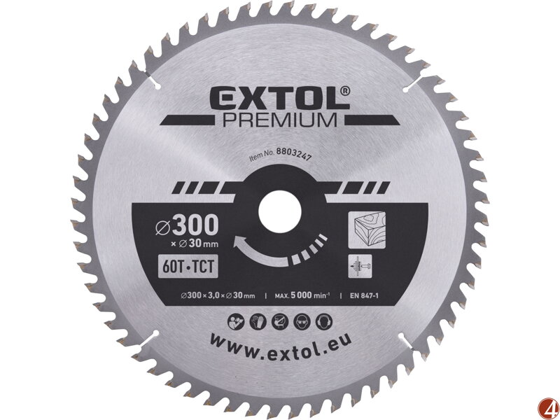 Kotouč pilový s SK plátky, O 300x3,0x30mm, 60T Kotouč pilový s SK plátky, O 300x3,0x30mm, 60T