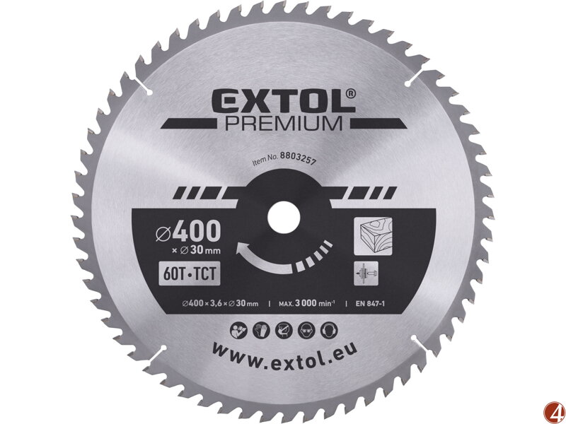 Kotouč pilový s SK plátky, O 400x3,6x30mm, 60T Kotouč pilový s SK plátky, O 400x3,6x30mm, 60T