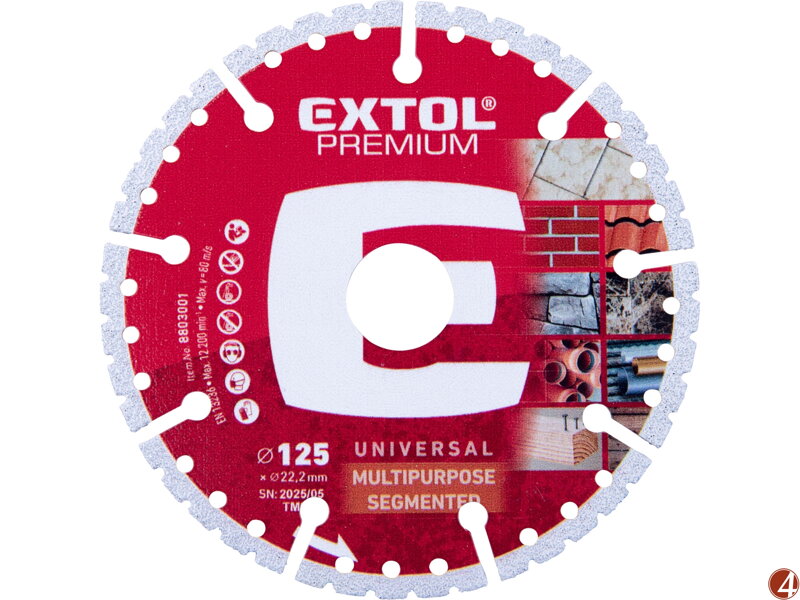 Kotouč řezný diamantový MULTI univerzální, O125x2,4x22,2mm Kotouč řezný diamantový MULTI univerzální, O125x2,4x22,2mm