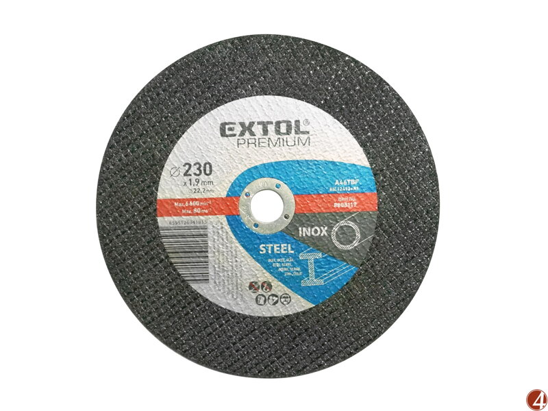 Kotouč řezný na ocel/nerez, O 230x1,9x22,2mm Kotouč řezný na ocel/nerez, O 230x1,9x22,2mm