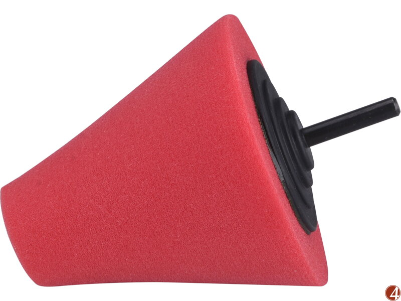Kužel leštící pěnový, T10, červený, ⌀80mm, stopka 6mm Kužel leštící pěnový, T10, červený, ⌀80mm, stopka 6mm