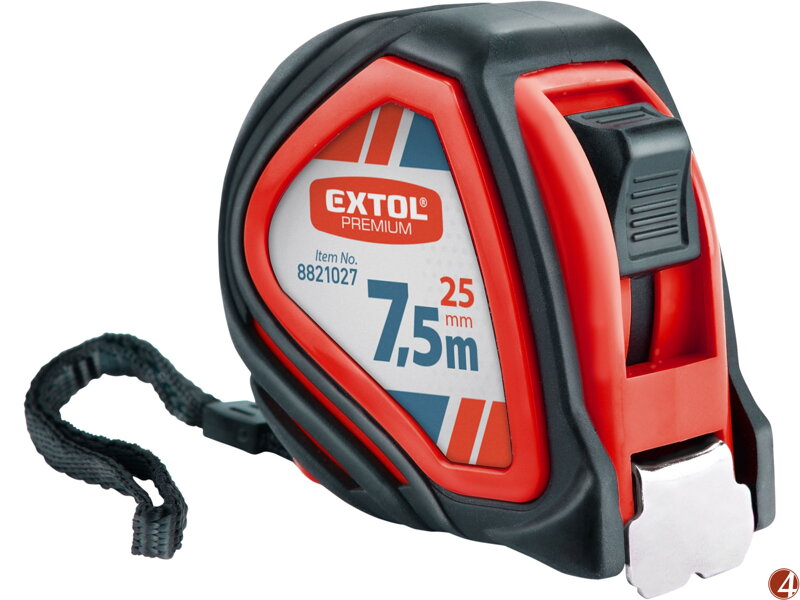 Metr svinovací, 7,5m, š. pásku 25mm Metr svinovací, 7,5m, š. pásku 25mm