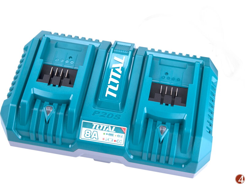 Nabíječka pro 2 baterie, 20V Li-ion, industrial Nabíječka pro 2 baterie, 20V Li-ion, industrial