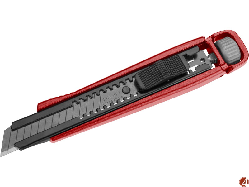 Nůž ulamovací celokovový s výztuhou, 18mm, Auto-lock, SK2 Nůž ulamovací celokovový s výztuhou, 18mm, Auto-lock, SK2