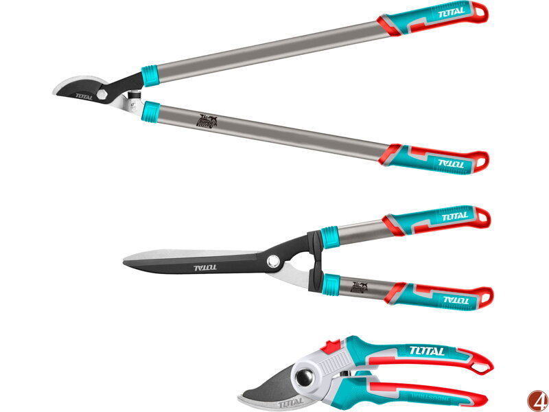 Nůžky zahradnické, sada 3ks, industrial