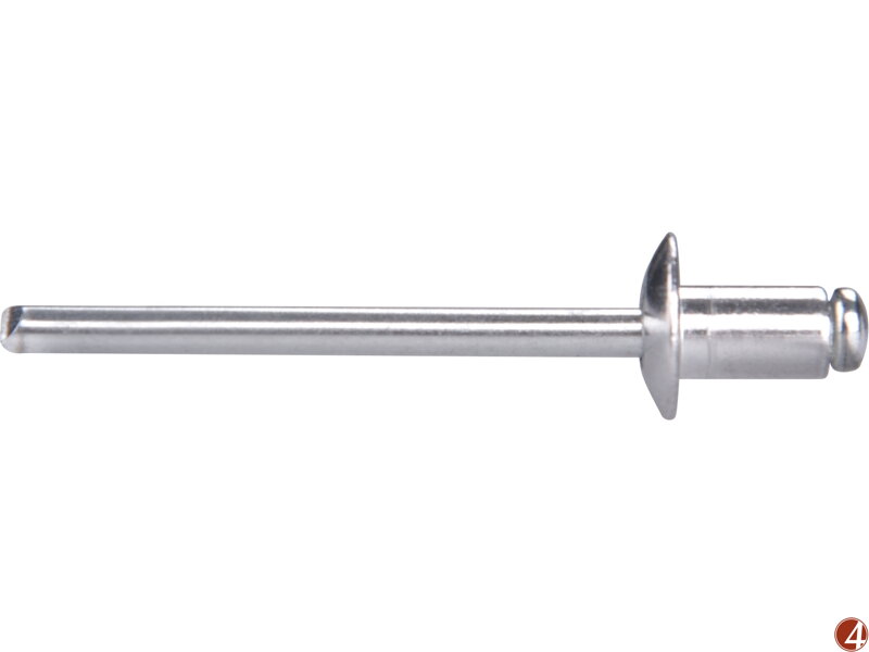 Nýty trhací hliníkové sada 1000ks, O 4,0x6,4mm plochá hlava Nýty trhací hliníkové sada 1000ks, O 4,0x6,4mm plochá hlava