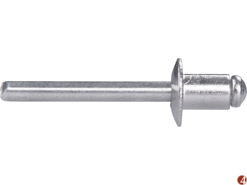Nýty trhací hliníkové sada 250ks, O 6,4x8mm plochá hlava Nýty trhací hliníkové sada 250ks, O 6,4x8mm plochá hlava