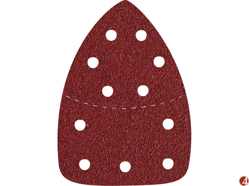 Papíry brusné delta, suchý zip, bal.10ks, 149x105mm, P80 Papíry brusné delta, suchý zip, bal.10ks, 149x105mm, P80