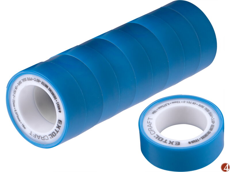 Pásky těsnící teflonové, sada 10ks, 12mm x 10m Pásky těsnící teflonové, sada 10ks, 12mm x 10m