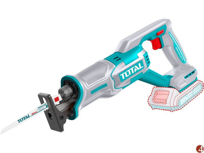 Pila ocaska, brushless, industrial, 20V Li-ion, 2000mAh, 2ks pilových listů, bez baterie a nabíječky