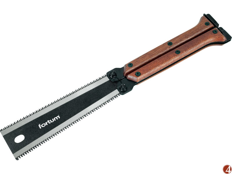 Pila zavírací/kapesní dvoubřitá, 300mm s dřevěnou rukojetí
