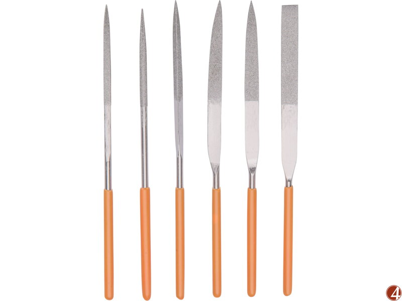 Pilníky diamantové jehlové, sada 6ks, 160mm Pilníky diamantové jehlové, sada 6ks, 160mm