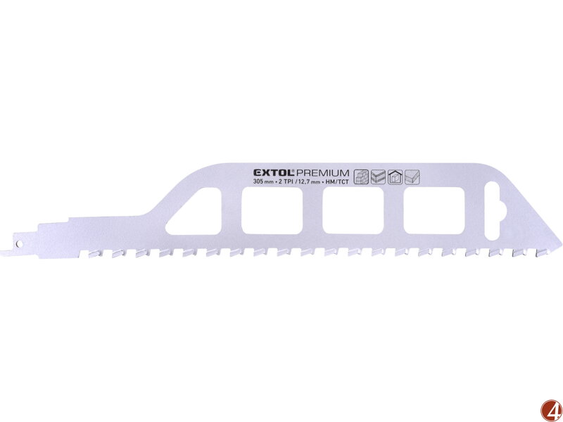 Plátek do pily ocasky s SK zuby, 305x50x1,5mm Plátek do pily ocasky s SK zuby, 305x50x1,5mm