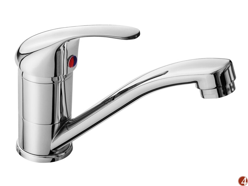 POŠK. OBAL baterie dřezová stojánková, ramínko 18cm, 35mm, chrom