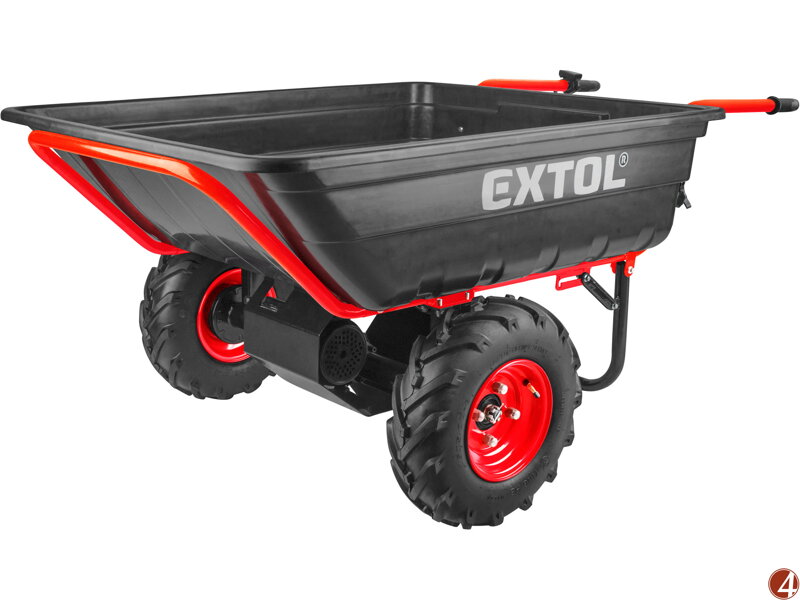 POŠK. OBAL dvoukolák nákladní s převodovkou aku, 300kg, 300l, 40V Li-ion, 6Ah
