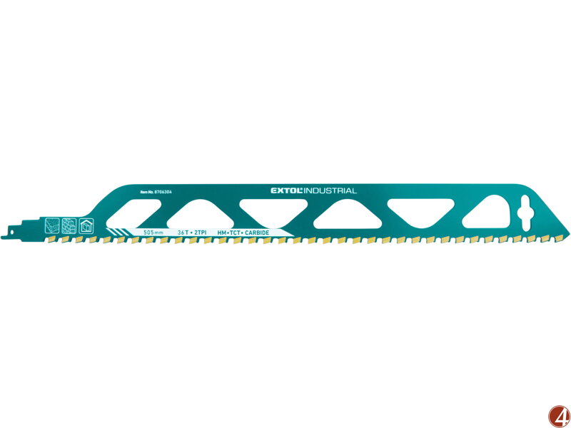 POŠK. OBAL plátek do pily ocasky s SK zuby, 505x50x2,5mm