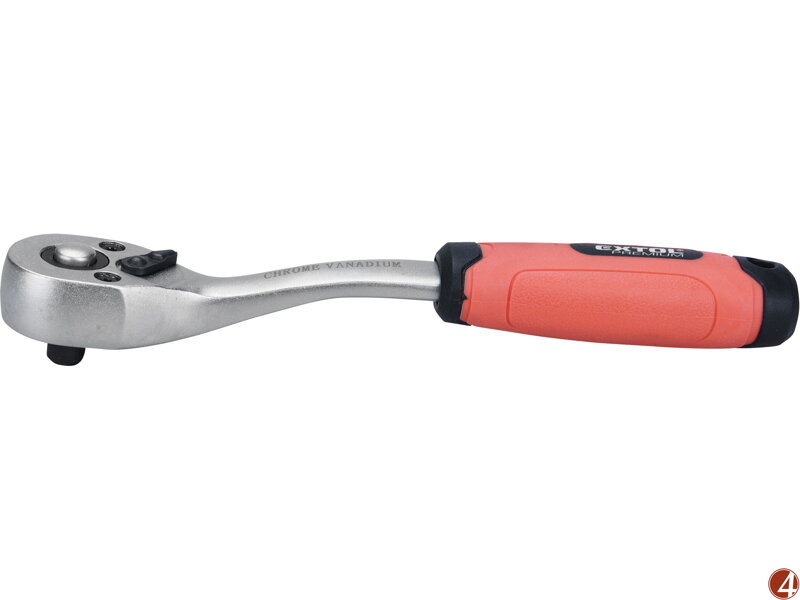 Ráčna tvarovaná, 45 zubů, 1/4", L 153mm, Crv Ráčna tvarovaná, 45 zubů, 1/4", L 153mm, Crv