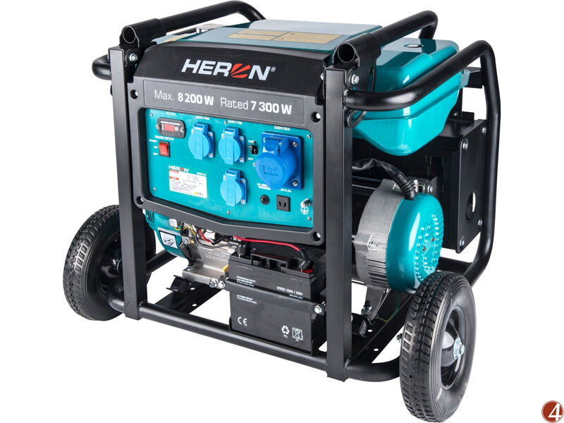 REPAS elektrocentrála benzínová 17HP/8,2kW, podvozek, elektrický start