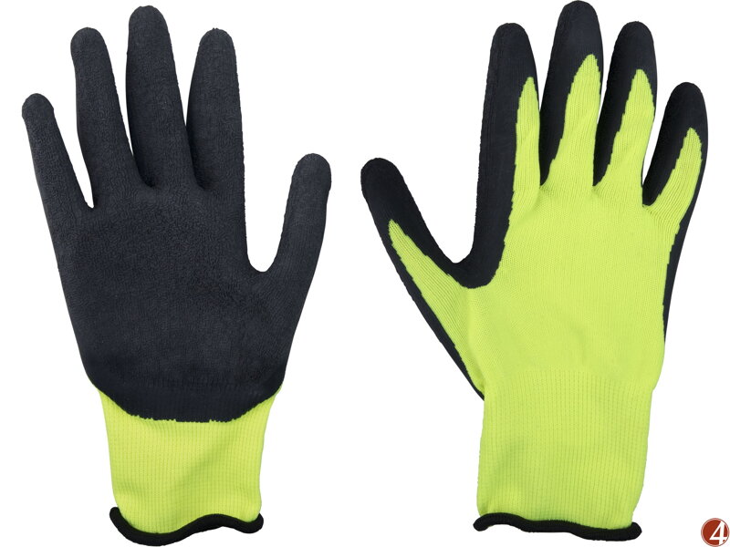 Rukavice nylonové, bezešvé, polomáčené v latexu, velikost 9"