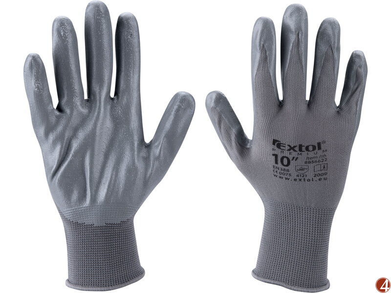 Rukavice nylonové polomáč. v nitrilu, velikost L/10" Rukavice nylonové polomáč. v nitrilu, velikost L/10"