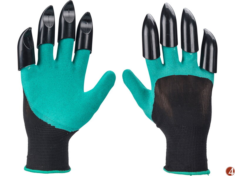 Rukavice zahradní polyesterové s latexem a drápy na pravé ruce, velikost 8" Rukavice zahradní polyesterové s latexem a drápy na pravé ruce, velikost 8"